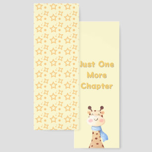 Just One More Chapter Cute Giraffe Bookmark