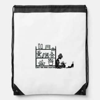 Just One More Chapter Drawstring Bag