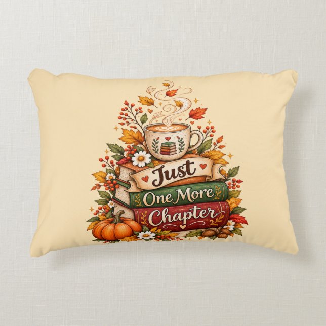  Just One More Chapter - Fall Book Lover Planner Accent Pillow (Front)