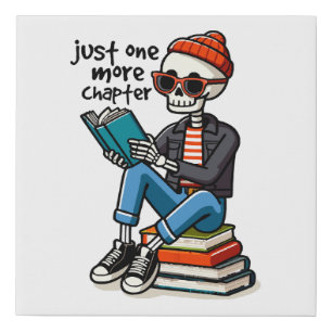 Just One More Chapter Faux Canvas Print