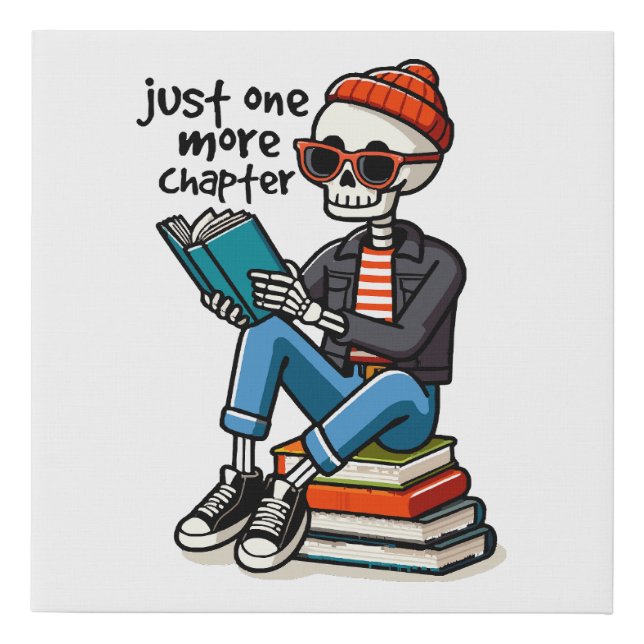 Just One More Chapter Faux Canvas Print (Front)