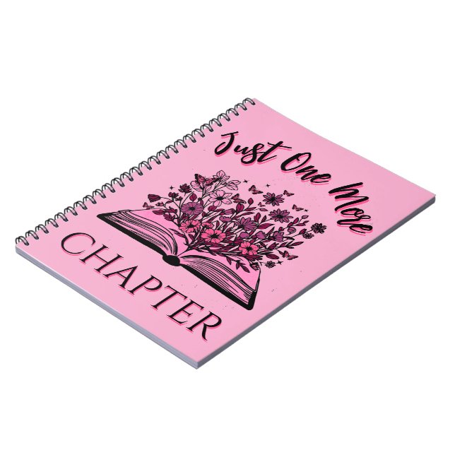 Just One More Chapter - Floral Book Lover -Bookish (Left Side)