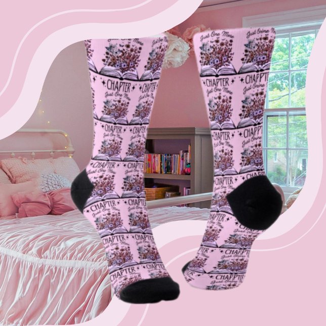 Just One More Chapter - Floral Book Lover -Bookish Socks (Just One More Chapter - Floral Book Lover -Sustainable Premium Crew Sock.
This beautiful and colorfu)