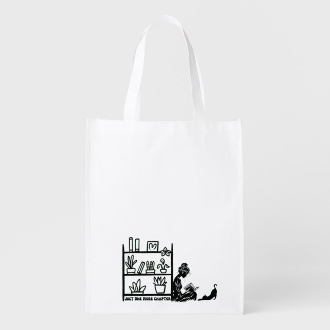 Just One More Chapter Grocery Bag (Front)