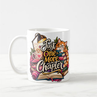 Just One More Chapter Mug | Funny Book Lover Cat R