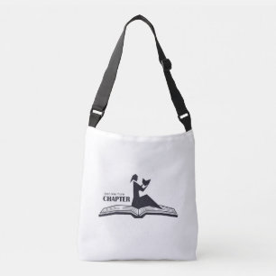 Just one more Chapter open book - Female Reading Crossbody Bag