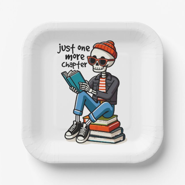 Just One More Chapter Paper Plates (Front)