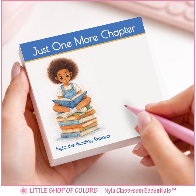 Just One More Chapter Personalized Teacher Post-it Notes (Creator Uploaded)