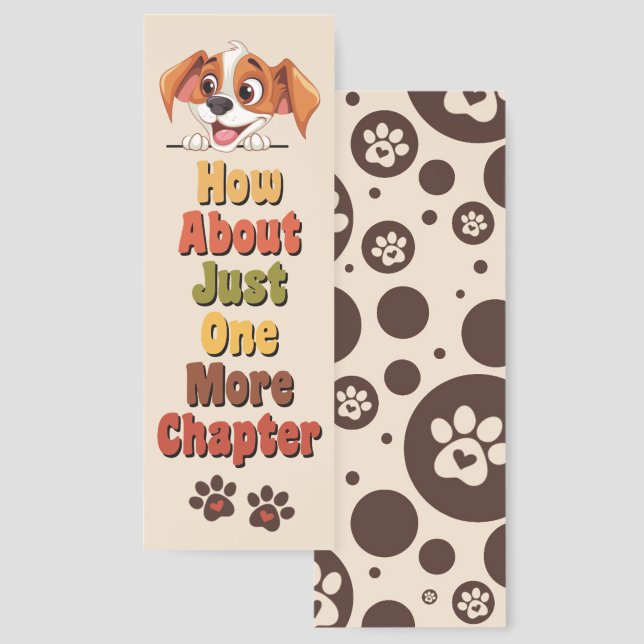 Just One More Chapter Reading Bookmark (Front & Back)