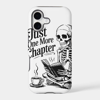 "Just One More Chapter" Skeleton Book Lover Phone iPhone 17 Case
