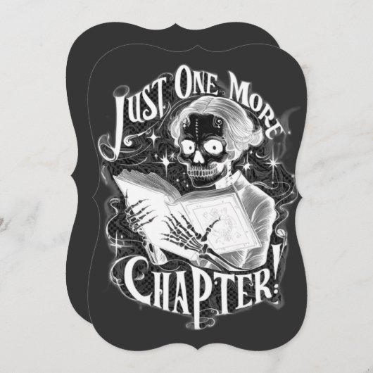 Just One More Chapter Skeleton Reader Funny (Front/Back)