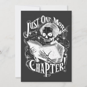 Just One More Chapter Skeleton Reader Funny Thank You Card