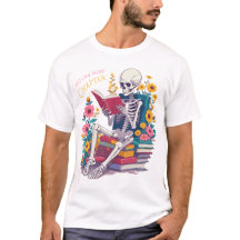 Just One More Chapter Skeleton Reading Book Reader