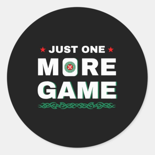 Just one more Game Chinese Game mahjongg Mahjong Classic Round Sticker