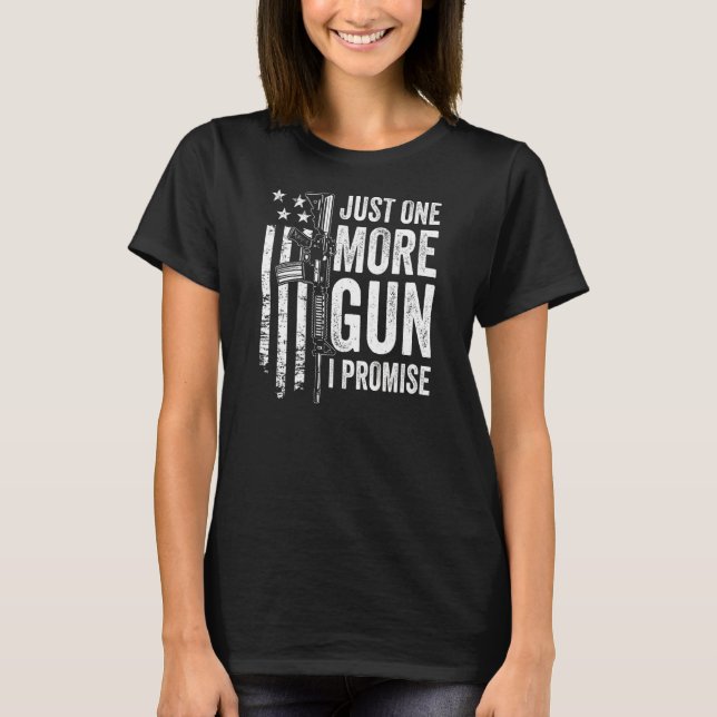 Just One More Gun I Promise  Mens  Gun Usa Flag Ba T-Shirt (Front)