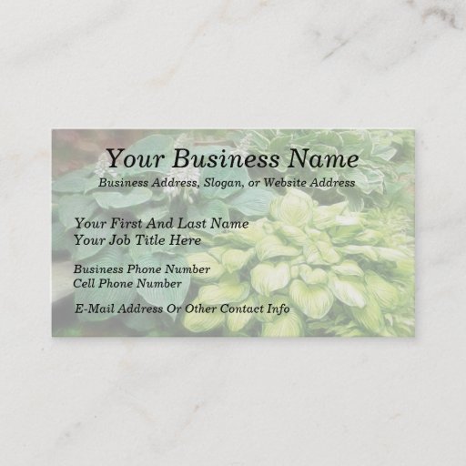 Customizable Just One More Hosta! Business Card Template