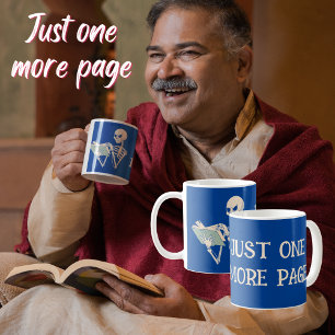 Just One More Page Book Lover Reader Blue Coffee Mug