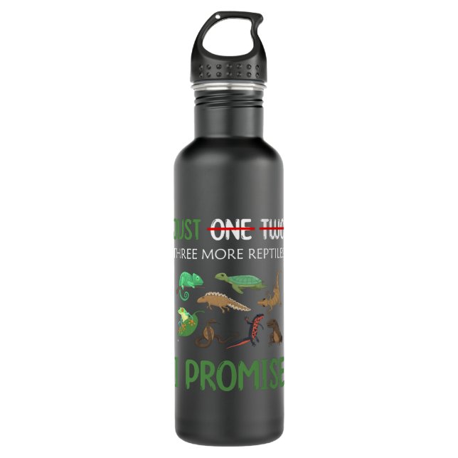Just One More Reptile I Promise herpetologists Stainless Steel Water Bottle (Front)