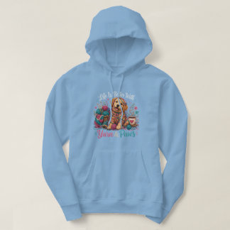 Just One More Row Knitting Cat – Cozy Yarn & Handm Hoodie