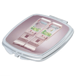 Just One More Try: Kawaii Pink Claw Machine Art Compact Mirror