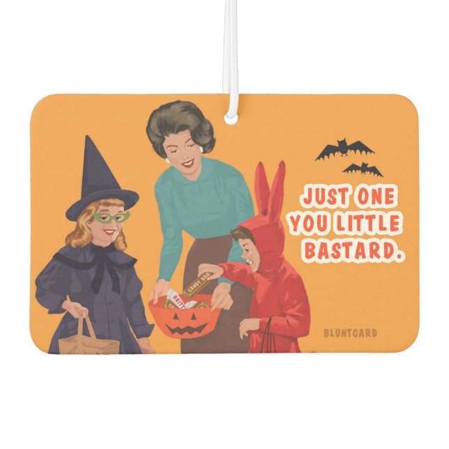 Just one you little scamp! Funny Halloween.  Air Freshener (Front)