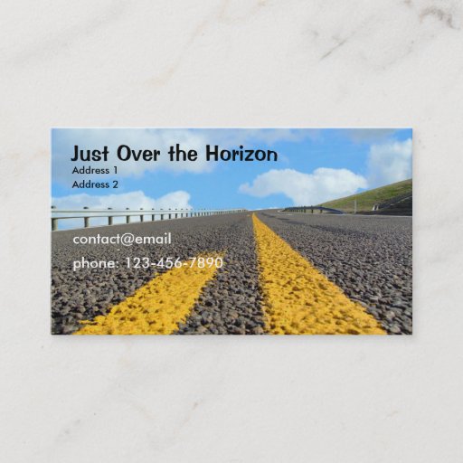 Customizable Just Over the Horizon Business Card Templates
