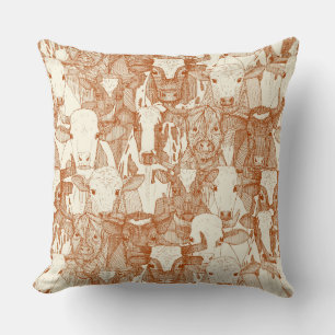 just ox rust pearl throw pillow