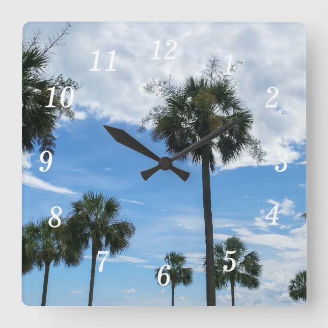 Just Palm Trees Wall Clock (Front)