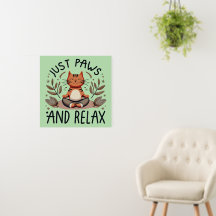 Just Paws and Relax Yoga Cat