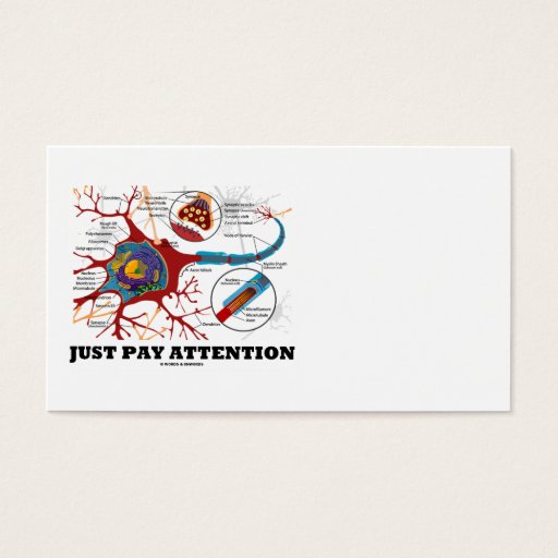 Customizable Just Pay Attention (Neuron / Synapse) Business Cards