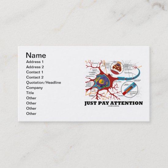 Just Pay Attention (Neuron / Synapse) Business Card