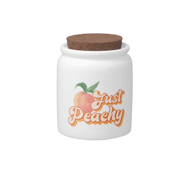 Just Peachy Candy Jar (Front)