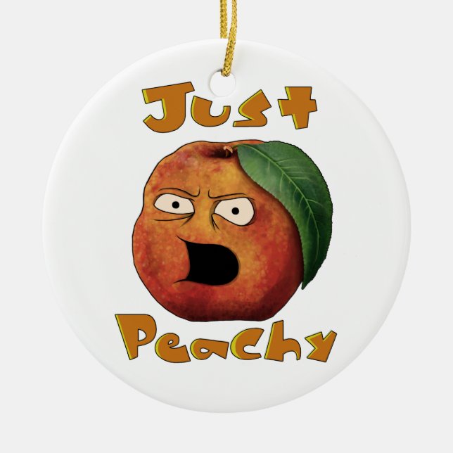 Just Peachy Ceramic Ornament (Front)