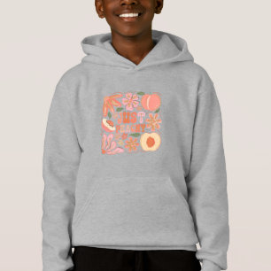 Just Peachy Floral Design Hoodie