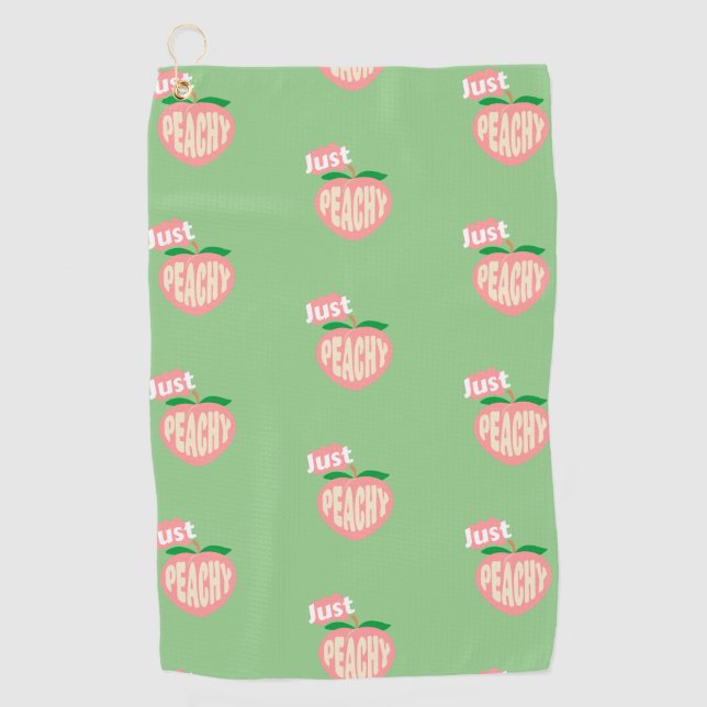 Just Peachy Golf Towel (Front)