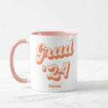 Just Peachy Grad Class of 2023 Coffee Mug<br><div class="desc">Introducing our custom retro-inspired coffee mug, perfect for the class of 2023! The mug features a vibrant peach and orange typography design on a light pink background, with the words "grad '23" prominently displayed along with a personalized name. This mug is the perfect graduation gift for any student in the...</div>