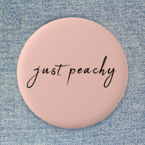 Just Peachy | Modern Minimalist Cute Script Button