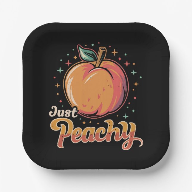 Just peachy! paper plates (Front)