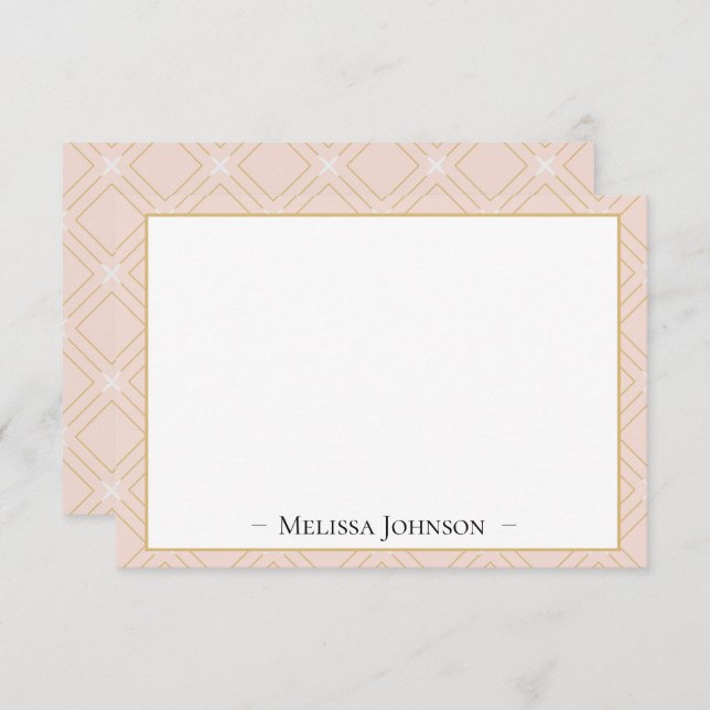 Just Peachy Peach Personalized Note Card (Front/Back)