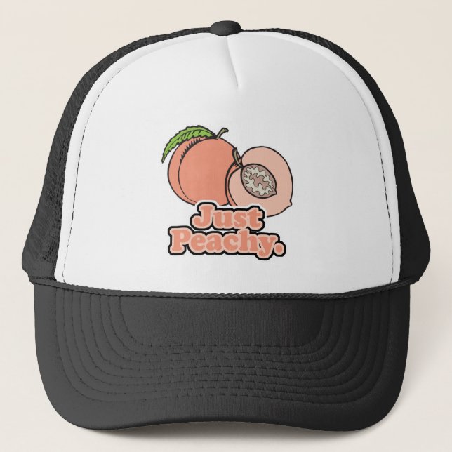 Just Peachy Peach Trucker Hat (Front)
