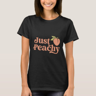 Just Peachy Retro 70s Georgia Peaches Summer Fruit T-Shirt