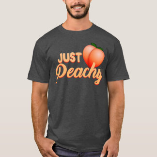 Just Peachy Retro 70s Georgia Summer Fruit Hippie T-Shirt