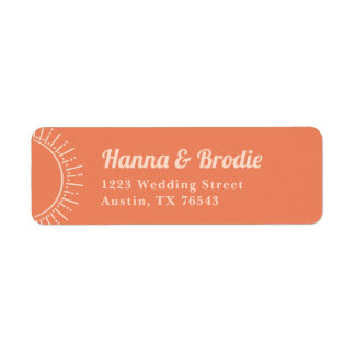 Just Peachy Return Address Label
