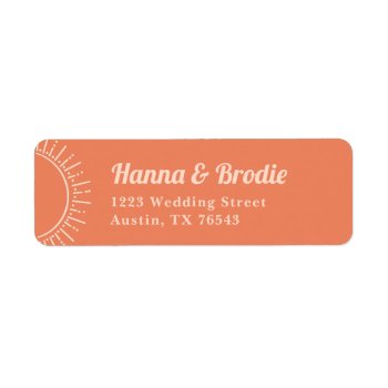 Just Peachy Return Address Label by origamiprints at Zazzle