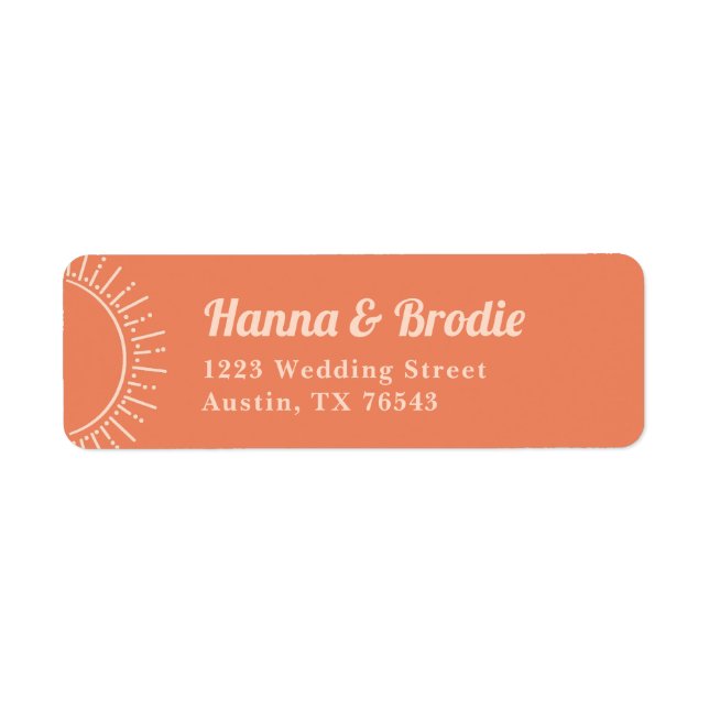 Just Peachy Return Address Label (Front)
