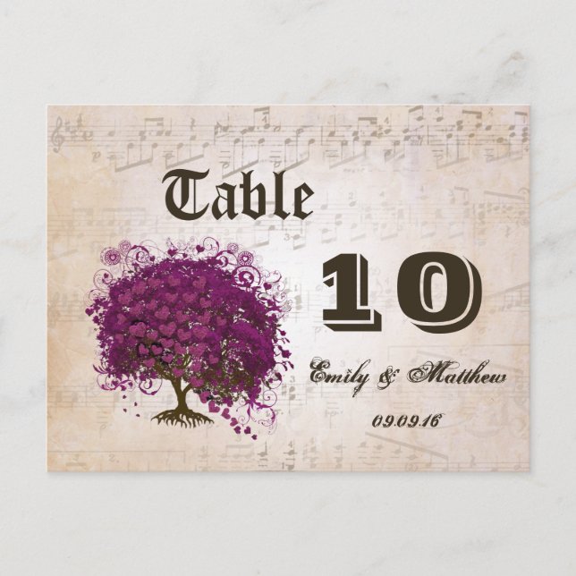 Just Peachy Sangria Heart Leaf Tree Postcard (Front)