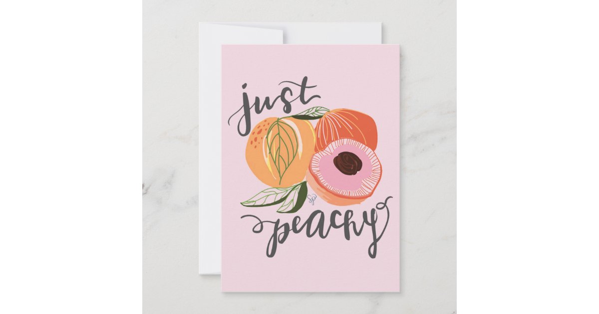 Just Peachy Thank You Card | Zazzle