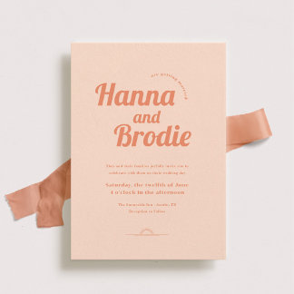 Just Peachy Wedding Invitation