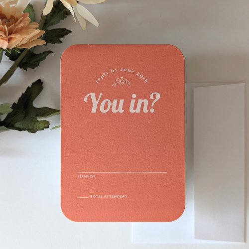 Just Peachy Wedding RSVP Cards