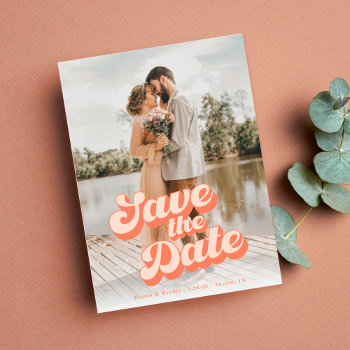 Just Peachy Wedding Save The Date by origamiprints at Zazzle